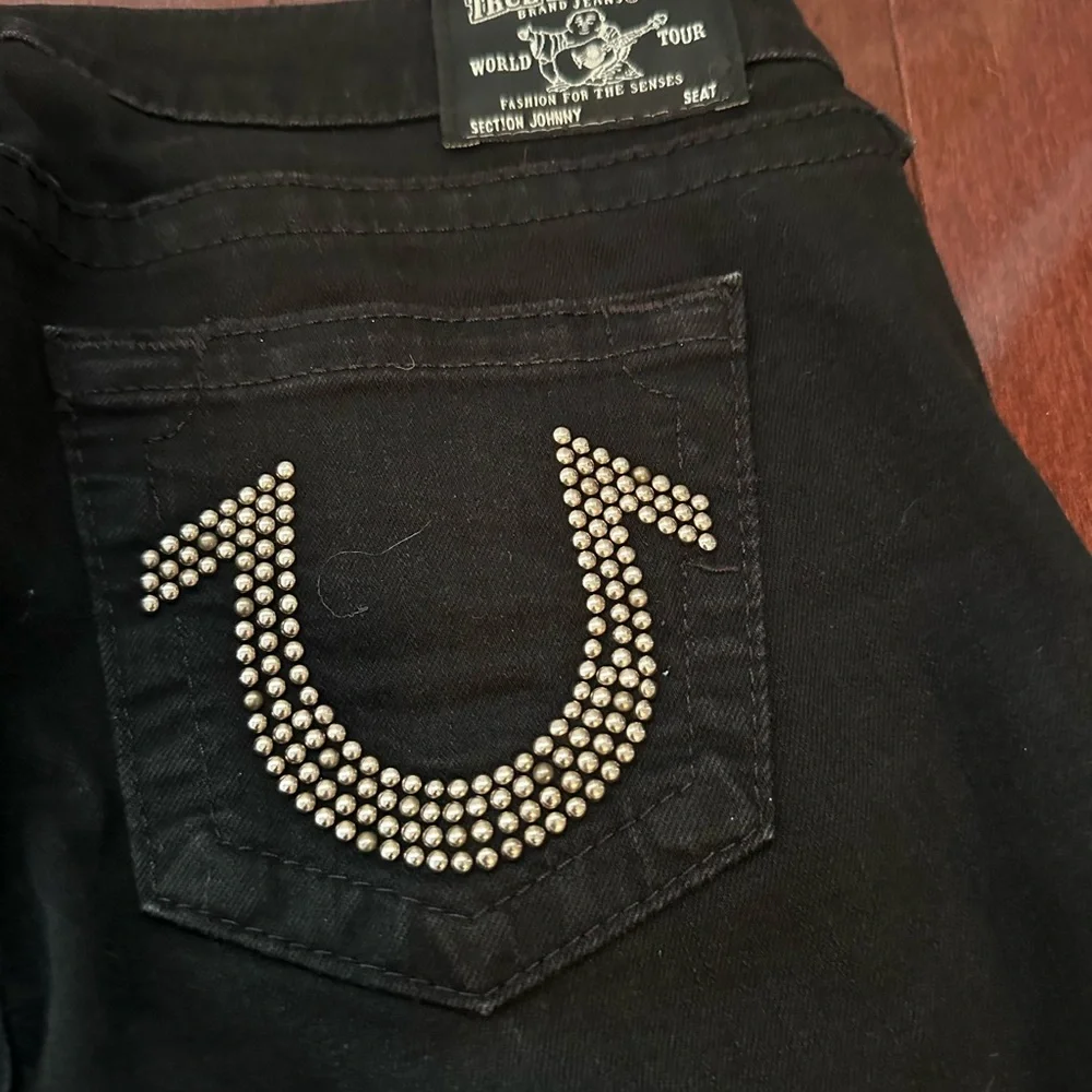 True Religion low rise Black Flare Jeans - Picture 10 of 12